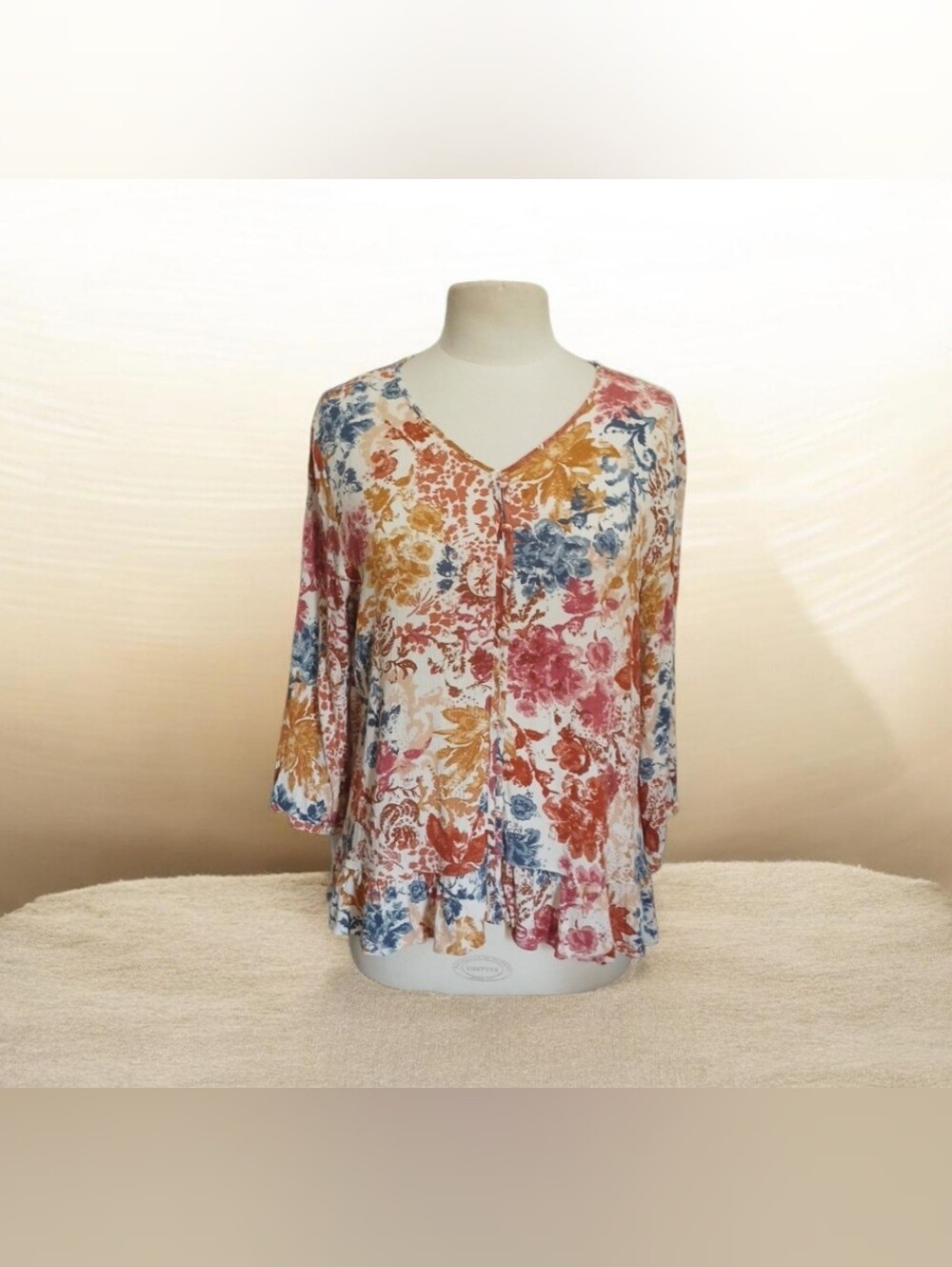 Floral Peasant Top  Christopher & Banks features V-neck